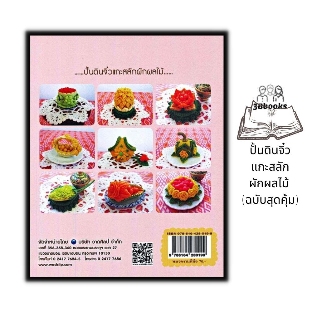 หนังสือ-ปั้นดินจิ๋วแกะสลักผักผลไม้-ฉบับสุดคุ้ม-การปั้น-งานประดิษฐ์-งานฝีมือ-งานอดิเรก-การแกะสลัก