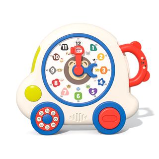 รถนาฬิกาเด็ก ภาษาอังกฤษ 8หมวดหมู่ ของเล่นพัฒนาการเด็ก ของเล่นเด็ก แนะนำ1.5ปีขึ้นไป มีเสียงมีไฟ เสริมทักษะ การฝึกนิ้ว