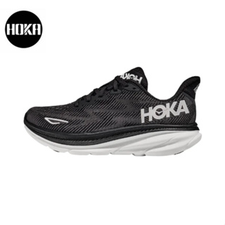 HOKA ONE ONE Clifton 9 Black and white ของแท้ 100 %  Sports shoes Running shoes style