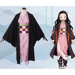 อะนิเมะปีศาจนักฆ่า Nezuko คอสเพลย์เครื่องแต่งกายฮาโลวีนแต่งตัว