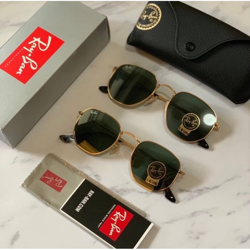 ผ่อน0-แว่นกันแดด-ทรงหกเหลี่ยมยอดนิยม-rayban-rb3548-ขนาด-51-และ-54-มม