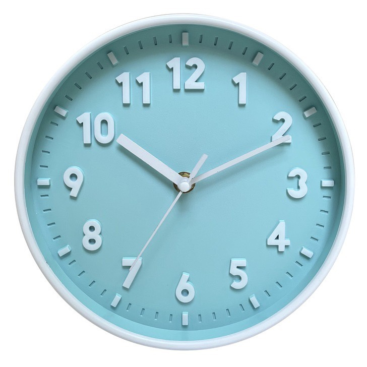 นาฬิกาแขวนผนังสีพาสเทลตัวเลข3d-ขนาด-8-นิ้ว-นาฬิกาแต่งห้องมินิมอล-เดินเงียบ