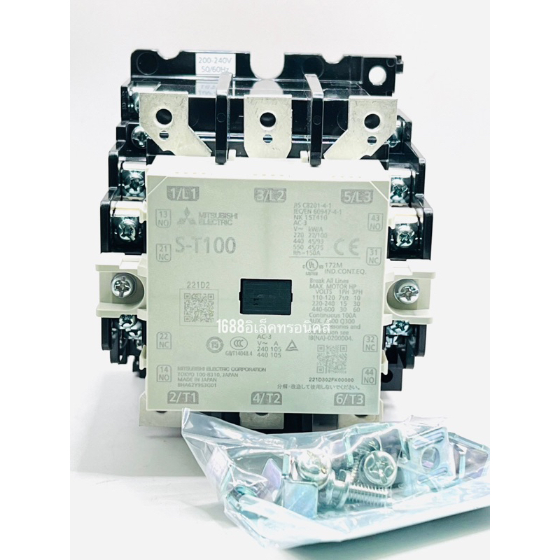 mitsubishi-แมกเนติก-คอนแทคเตอร์-s-t100-coil-คอยน์-220v-magnetic-contactor-st100-magnetic-คอนแทคเตอร์-มิตซูบิชิ-ของแท้