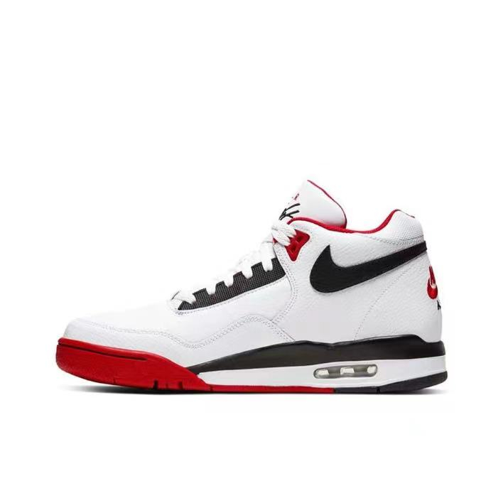 nike-flight-legacy-mid-red-and-white-ทั้งสองเพศ-ระบายอากาศ-รองเท้าบาสเก็ตบอล