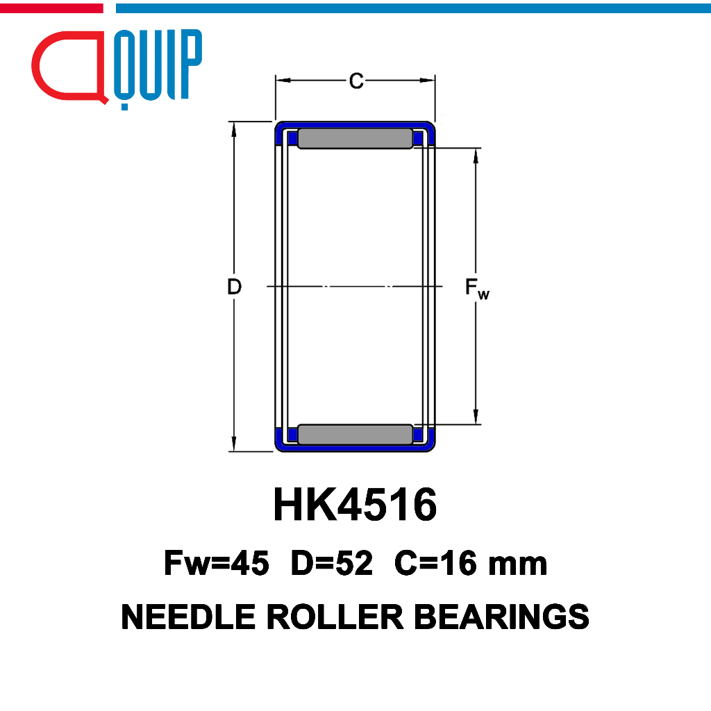 hk4516-ubc-ตลับลูกปืนเม็ดเข็ม-needle-roller-bearings-hk-4516