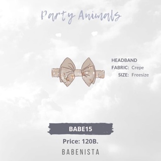 BabenistA Party Animals : BABE15/16 Girl Headband Beige/Navy Blue