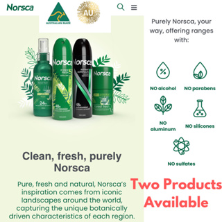 Norsca 48 hrs Antiperpirant Deodorant (Spray 245 ml / Roll-On 50 ml.)