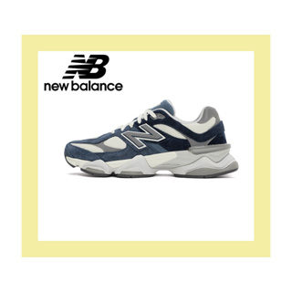 New Balance 9060 "Natural Indigo" Retro Shock Absorbing Non-Slip Wear-Resistant Low Top Sneakers ของแท้ 100%