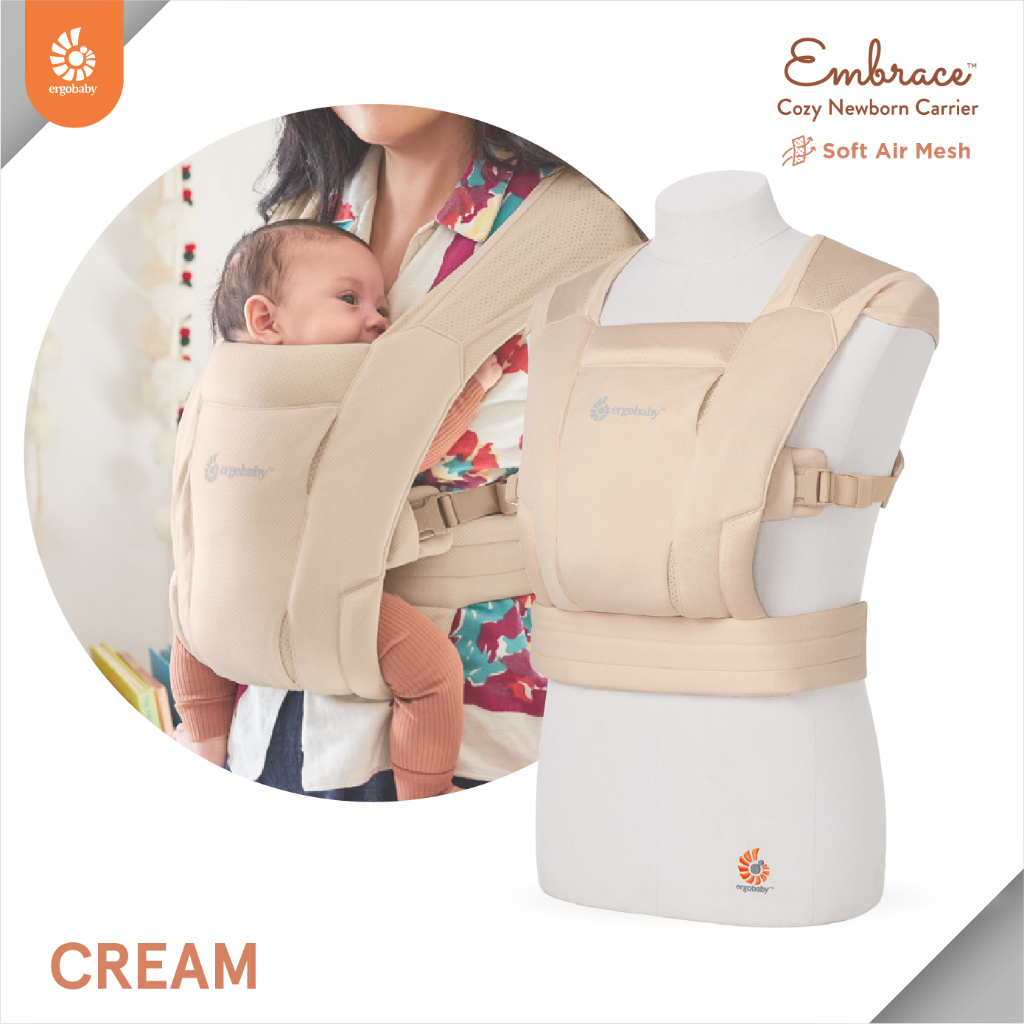 ergobaby-embrace-soft-air-mesh-cream-เป้อุ้มเด็ก-0-18-เดือน-รหัส-egbcemasamcrm