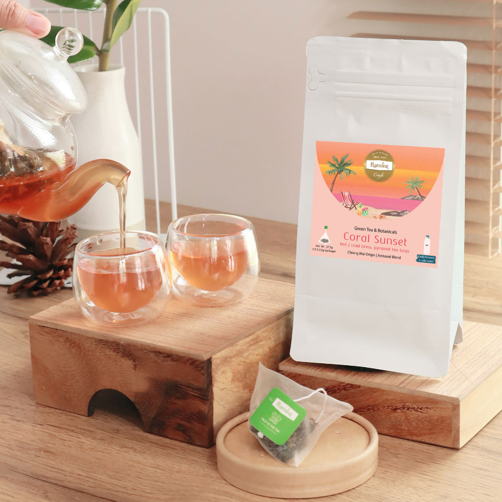 Coral Sunset (Hot/Cold Brew Craf Tea) | Shopee Thailand