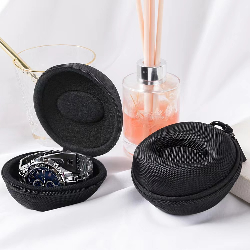 พร้อมส่ง-eva-กล่องนาฬิกา-กระเป๋าถือกระเป๋าเก็บนาฬิกาข้อมือแบบพกพาป้องกันการสั่นสะเทือน-watch-box-ในสีดำ