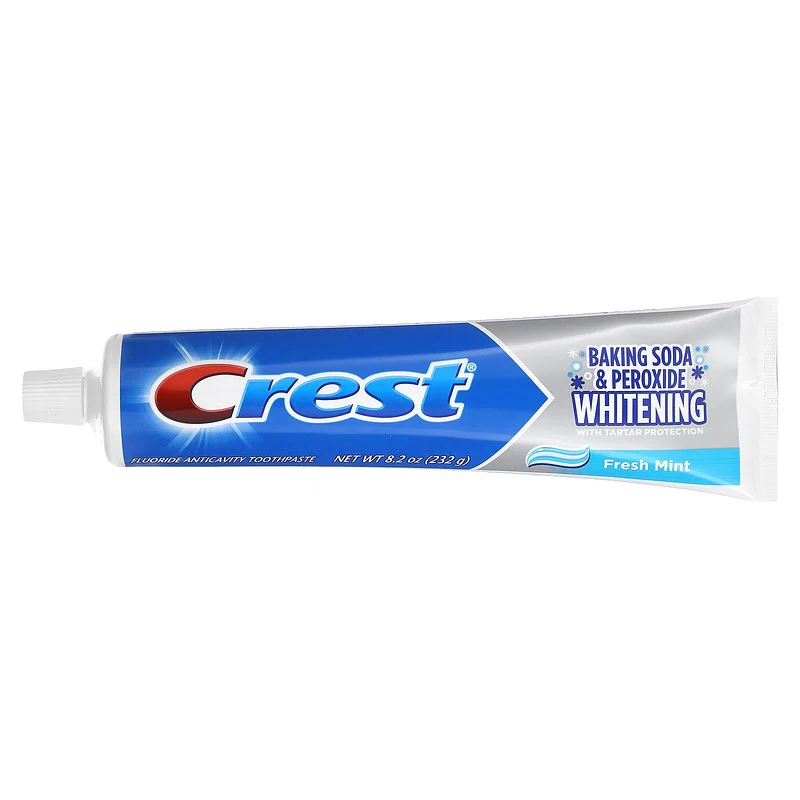 ยาสีฟัน-crest-สูตรใหม่-baking-soda-amp-peroxide-whitening-fluoride-toothpaste-fresh-mint-8-2-oz-232-g-แท้100