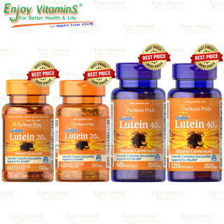 ภาพหน้าปกสินค้าPuritan\'s Pride Lutein 20/40 mg with Zeaxanthin 60/120 Softgels (Exp. Please see the product details) ที่เกี่ยวข้อง