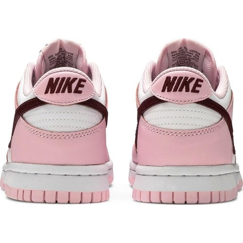 nike-dunk-low-pink-red-white-gs-เด็กโต-ผู้หญิงใส่ได้