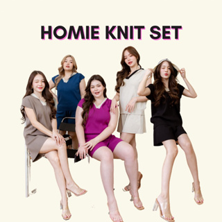 [กรอกโค้ด WQBKFQ ลด 125.-] Basicnotbasics - Homie knit set เซตไหมพรม ขาสั้น