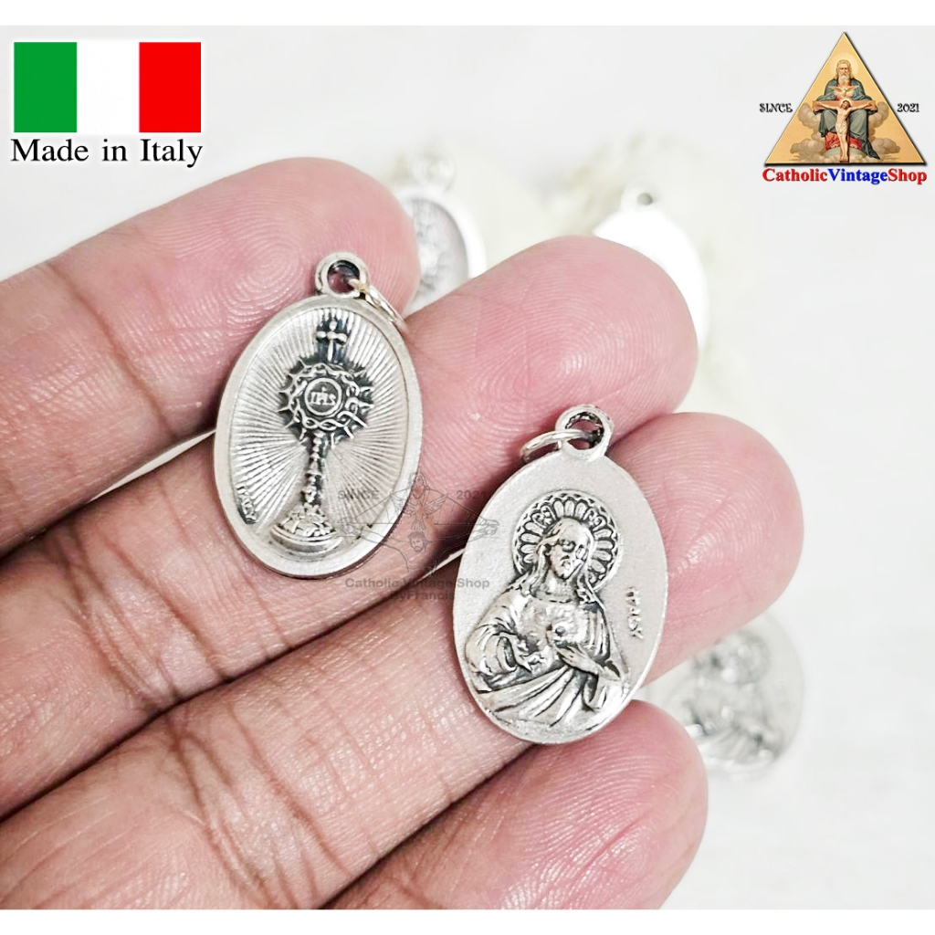 จี้เหรียญ-ศีลมหาสนิท-พระหฤทัยพระเยซูเจ้า-catholic-virgin-mary-coin-คาทอลิก