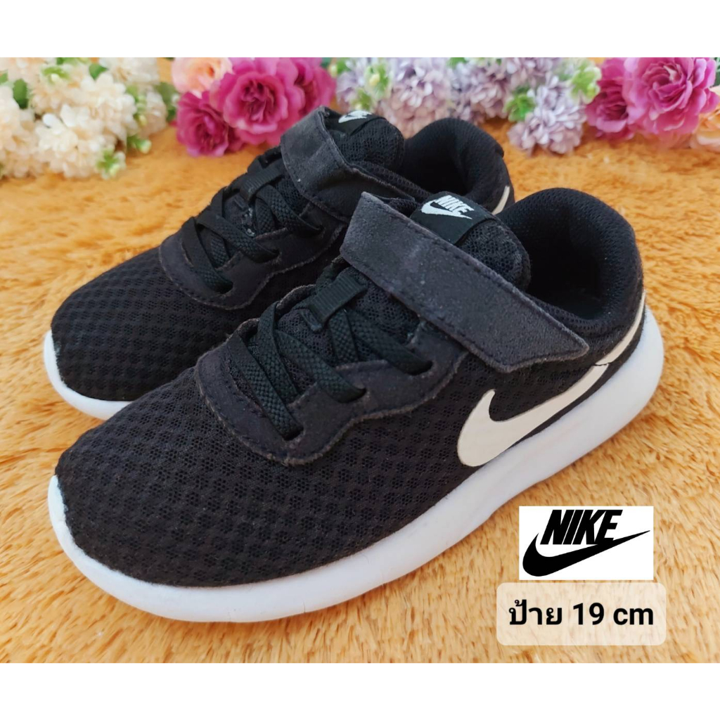 ป้าย-19cm-รองเท้าเด็ก-nike-สีดำ-ป้าย-19cm