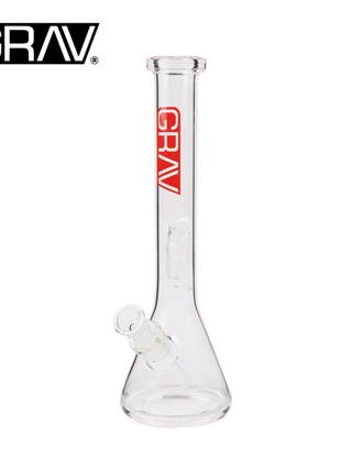 บ้องแก้ว GRAV Glass Bong รุ่น Premium Beaker Bong - Red ความสูง 30 ซม. [ของแท้100%]