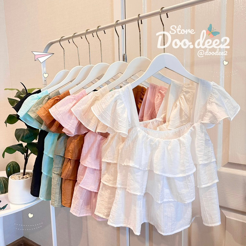 doodee2-เสื้อแขนระบาย-ระบายเป็นชั้นๆด้านหน้า