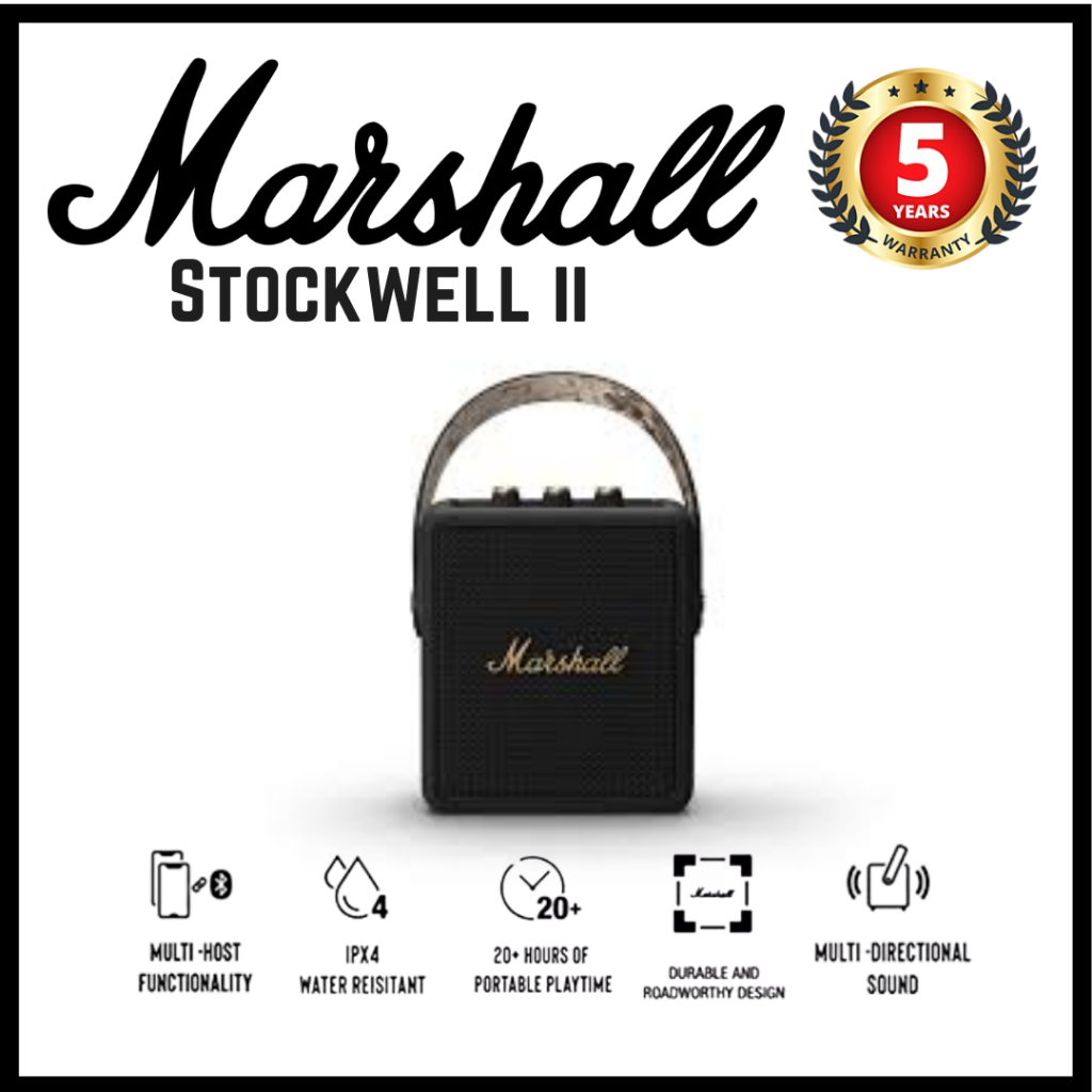ภาพหน้าปกสินค้าMARSHALL Stockwell II black & brass - ลำโพงบลูทูธ,ลำโพงบลูทูธพกพา,ลำโพงmarshall จากร้าน sound_of.heaven บน Shopee