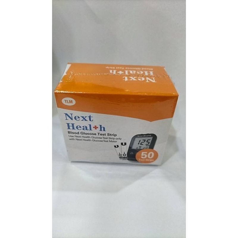 next-health-แผ่นทดสอบน้ำตาลในเลือด-blood-glucose-test-strip-ใช้สำหรับเครื่อง-next-health-เท่านั้น-1-กล่อง-มี-50-test