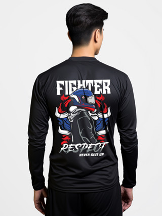 เสื้อแขนยาว ผ้าไมโคร นักสู้ respect fighter