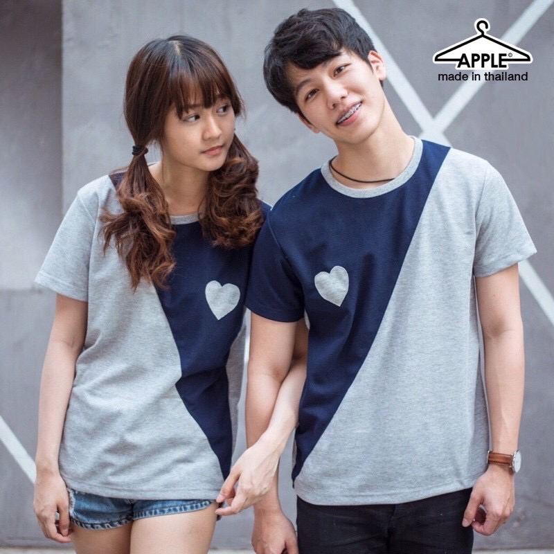 เสื้อคู่เฉียงหัวใจ-ขายดีไม่มีตกเทรน