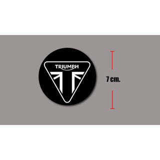 sticker pvc triumph motorcycles สติ๊กเกอร์ ไทรอัมพ์ งานออฟเซ็ทแท้ pvc กันน้ำ กันแดด