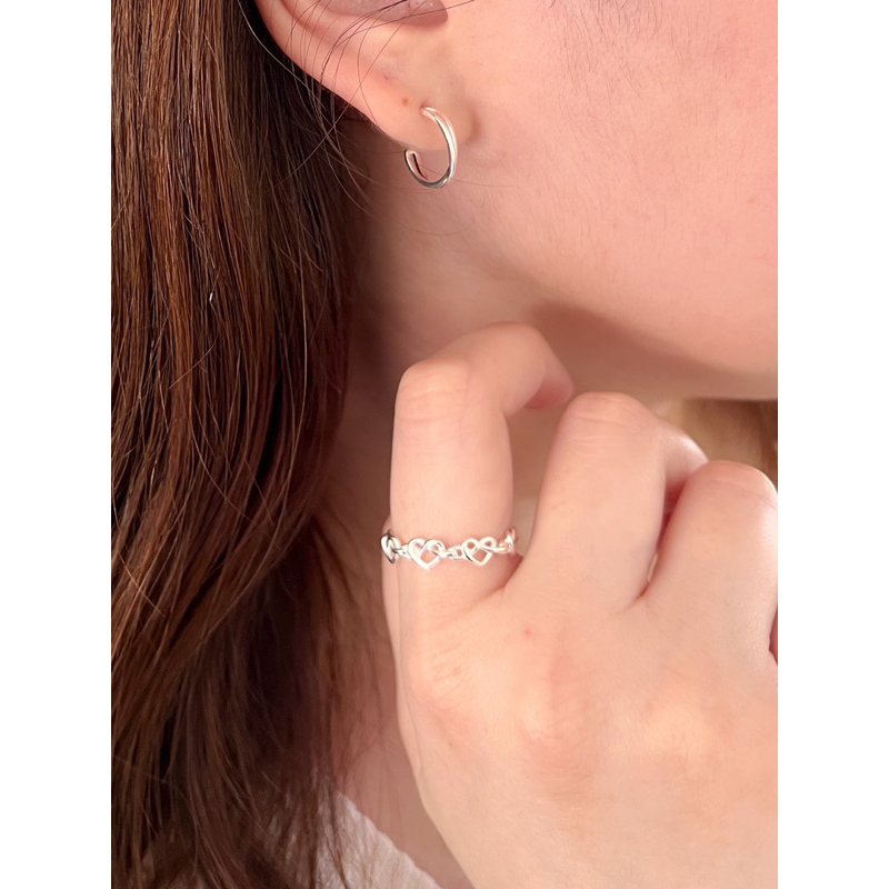 โค้ด-x8sfxj-ลด-20-a-piece-แหวนเงินแท้-all-silver-925-pretzel-heart-ring