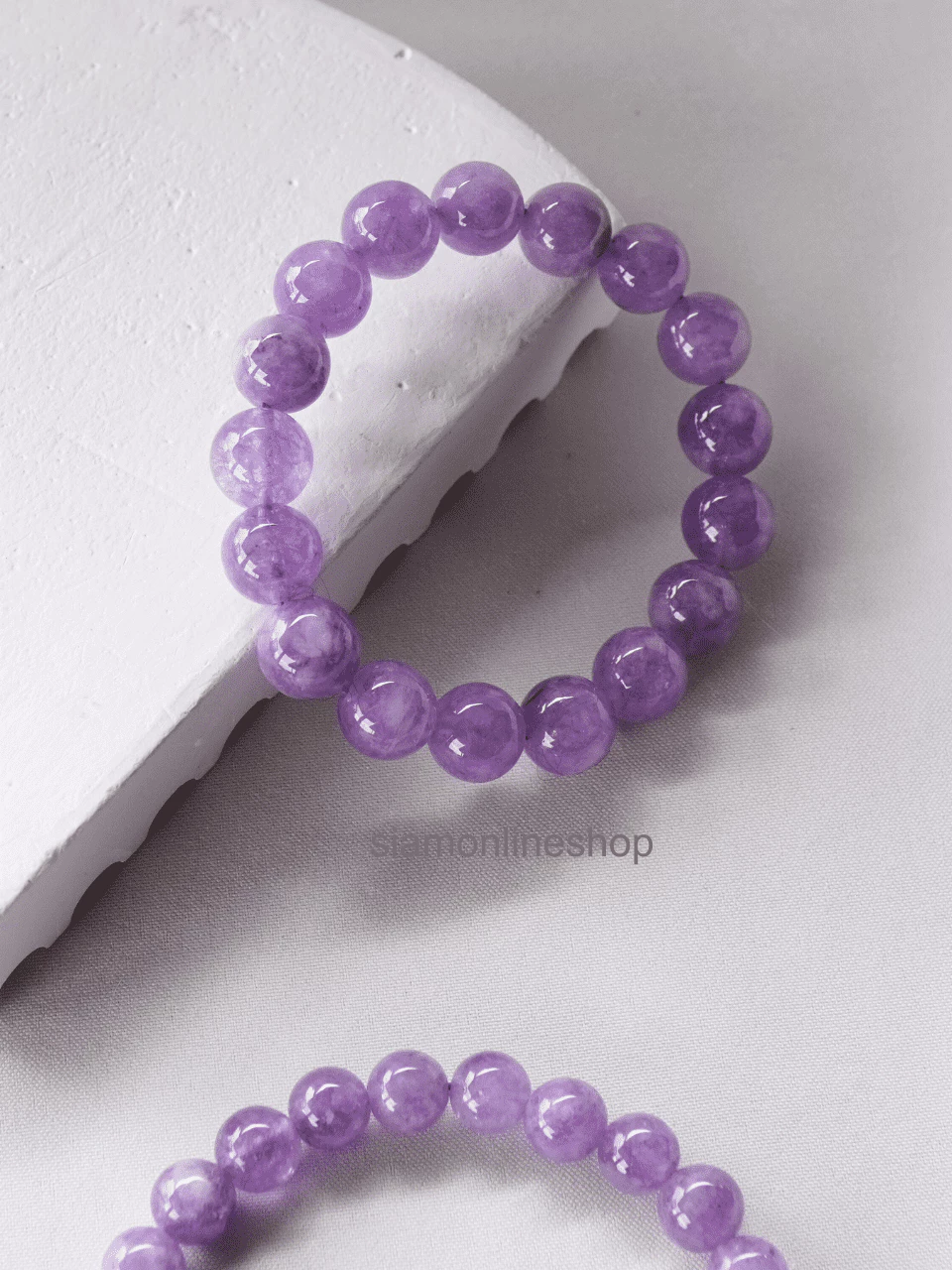 LAVENDER AMETHYST หิน ลาเวนเดอร์อเมทิสต์ (เลือกขนาดเม็ดหินได้) สร้อยข้อมือหินแท้ https://wayoza.com