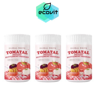 TOMATAL น้ำชงมะเขือเทศ 3 สี ผงชงขาว ผงชงขาวมะเขือเทศ 50 g. [3 กระปุก]