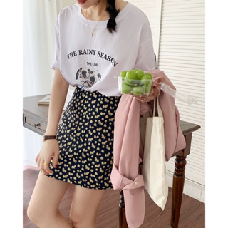 lemon navy korea skirt