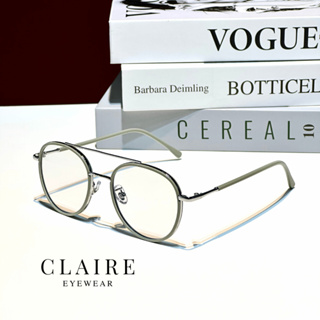CLAIRE : (BK4) แว่นกรองแสงออกแดดเปลี่ยนสี รุ่น BK4 Brooklyn สี Mint แว่น แว่นตา แว่นกรองแสง