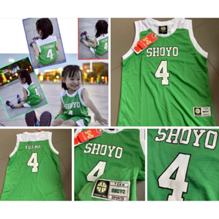 เสื้อบาสเด็ก slam dunk Shoyo no.4 สีเขียวพร้อมส่ง