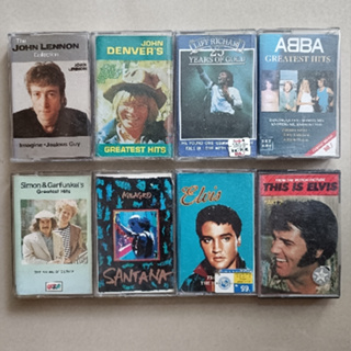Cassette เทปคาสเซ็ตเทปเพลงสากล JohnLennon,Johndenver,CliffRichard,ABBA,Simon&amp;G,ElvisPresley (code 0946080866)
