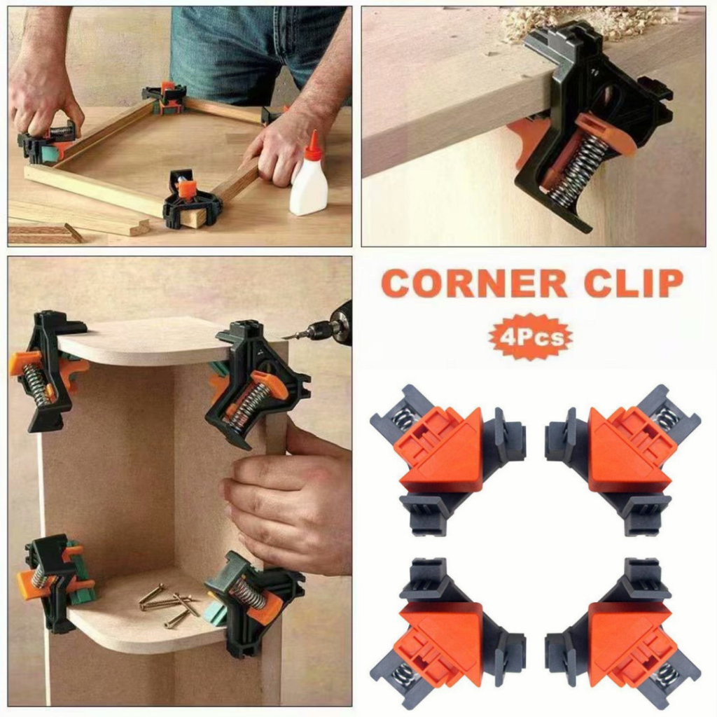 Woodworking 90 Degrees Right Angle Clamp Clip Quick Fixing Picture