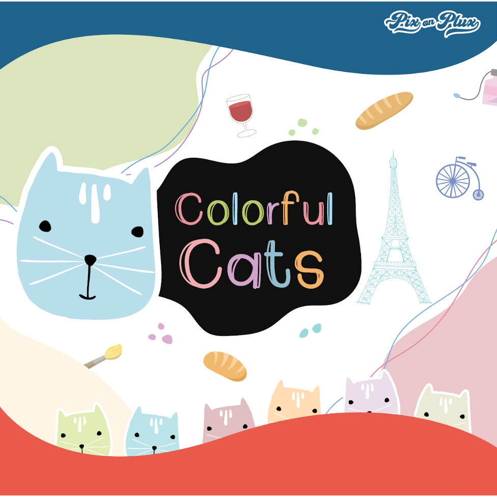 pixonplux-ปลั๊กไฟ-ลาย-colorful-cats-3-5ช่อง-1สวิตช์-3-m-vct3x0-75-ปลั๊กมอก-ปลั๊กพ่วง-ประกัน-5-ปี-hector