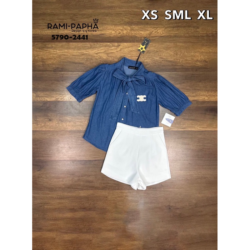 code-5790-ชุดเซทสวยๆ-เสื้อ-กางเกง-กิ๊ฟ-งานป้าย-rami