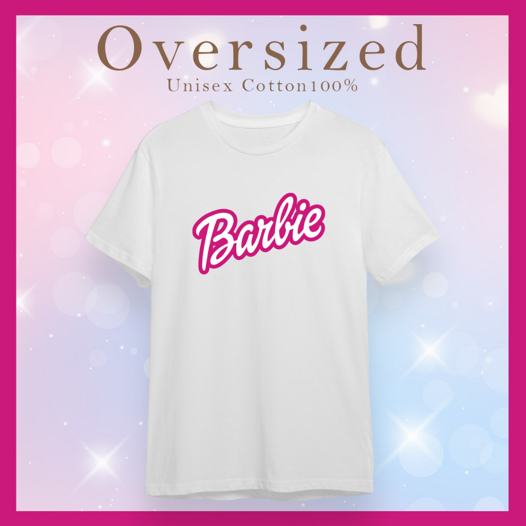 เสื้อยืด-oversized-barbie-collection-คอกลมแขนสั้น-cotton100-ลายบาร์บี้