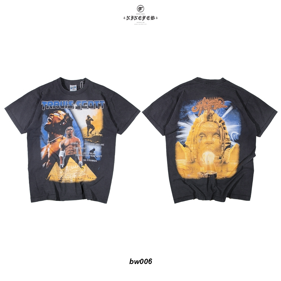 travis-pyramids-vintage-bootleg-tee-bw006-ผ้าฟอกสีเฟด-วินเทจ