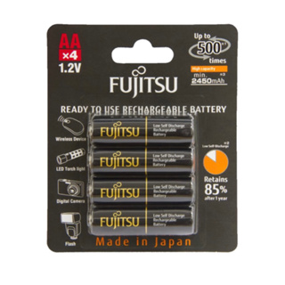 ถ่านชาร์จFujitsu Ni-MH AA-2450mAh/AAA-900mAh 1.2V แพค4ก้อน ของแท้