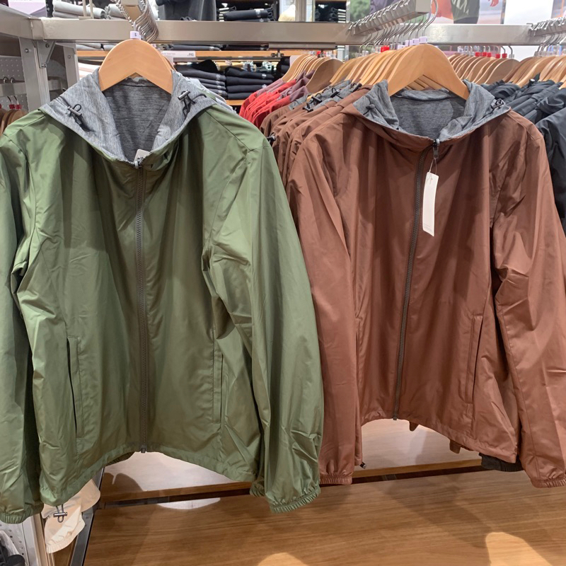 uniqlo-100-s-m-l-xl-xxl-แจ็คเก็ต-reversible-พาร์การ์-ของผู้ชาย-ของแท้-จากช็อป-กันลม-กันหนาว-หนาปานกลางใส่ได้-2-ด้าน