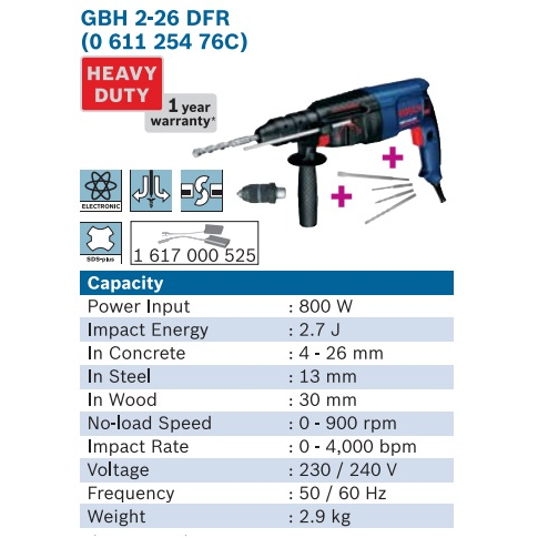 bosch-สว่านโรตารี่-3-ระบบ-สว่านกระแทก-รุ่น-gbh-2-26-dfr