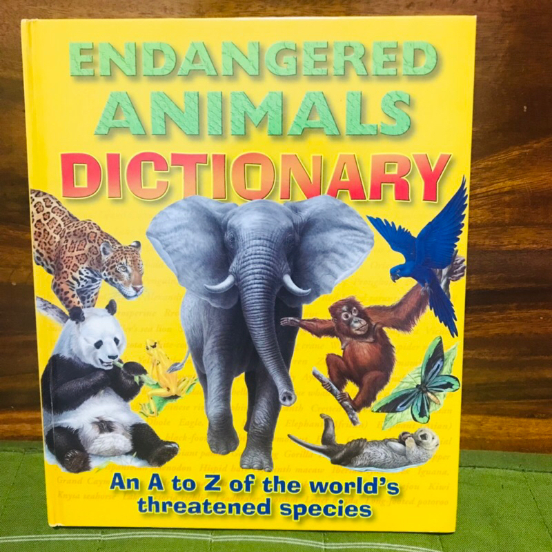 ENDANGERED ANIMALS DICTIONARY ปกแข็งมือสองAF1 Shopee Thailand