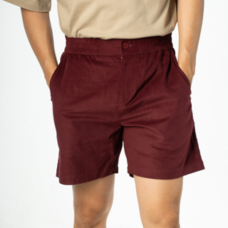 era-won Corduroy Short กางเกงขาสั้น สี Maroon Red