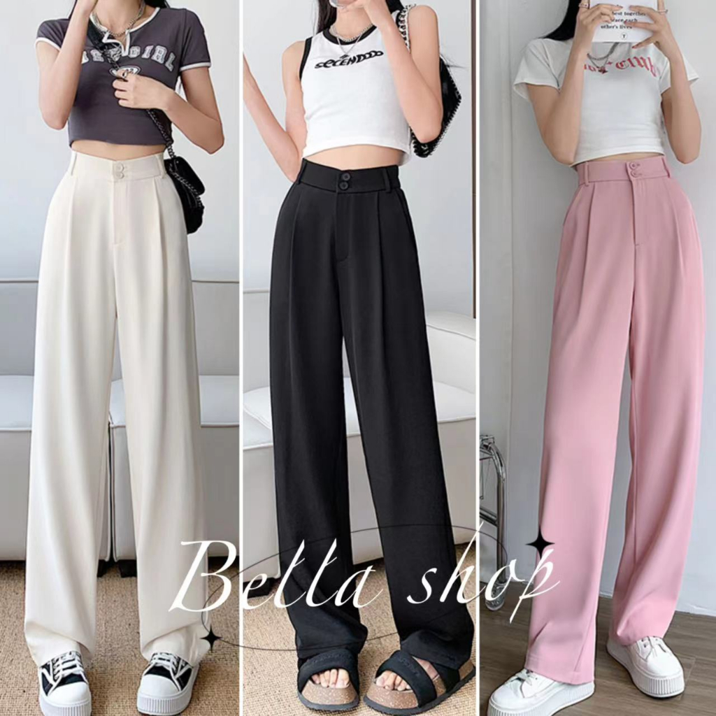 bella-กางเกง-กางเกงสูทกระดุมสองแถวสำหรับใส่ทำงานและใส่ลำลอง-พร้อมส่งจากกทม-มาถึงใน-3-5-วัน