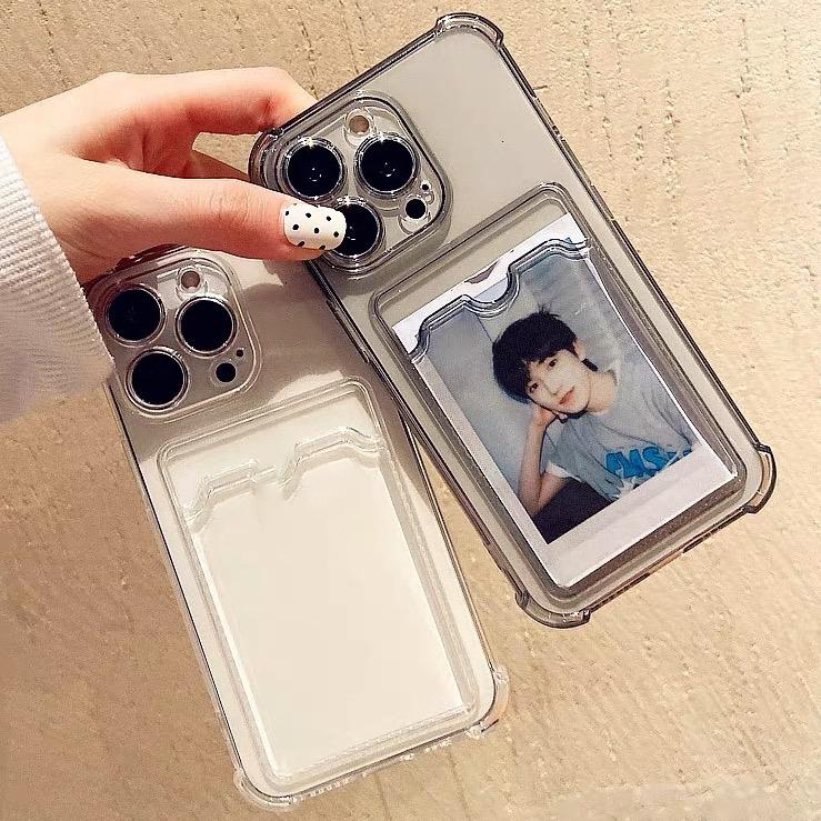 เคสใสนิ่มใส่บัตรกันกระแทก-เลนส์กล้องกระจกแบบเต็มใส่ไม่ได้