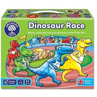 ORCHARD TOYS, Dinosaur Race Game บอร์ดเกมส์เด็ก ฝึกทักษะการจับคู่ นับเลข ลิขสิทธิ์แท้ นำเข้าจากอังกฤษ ของเล่น 3-6 ปี🇬🇧💯