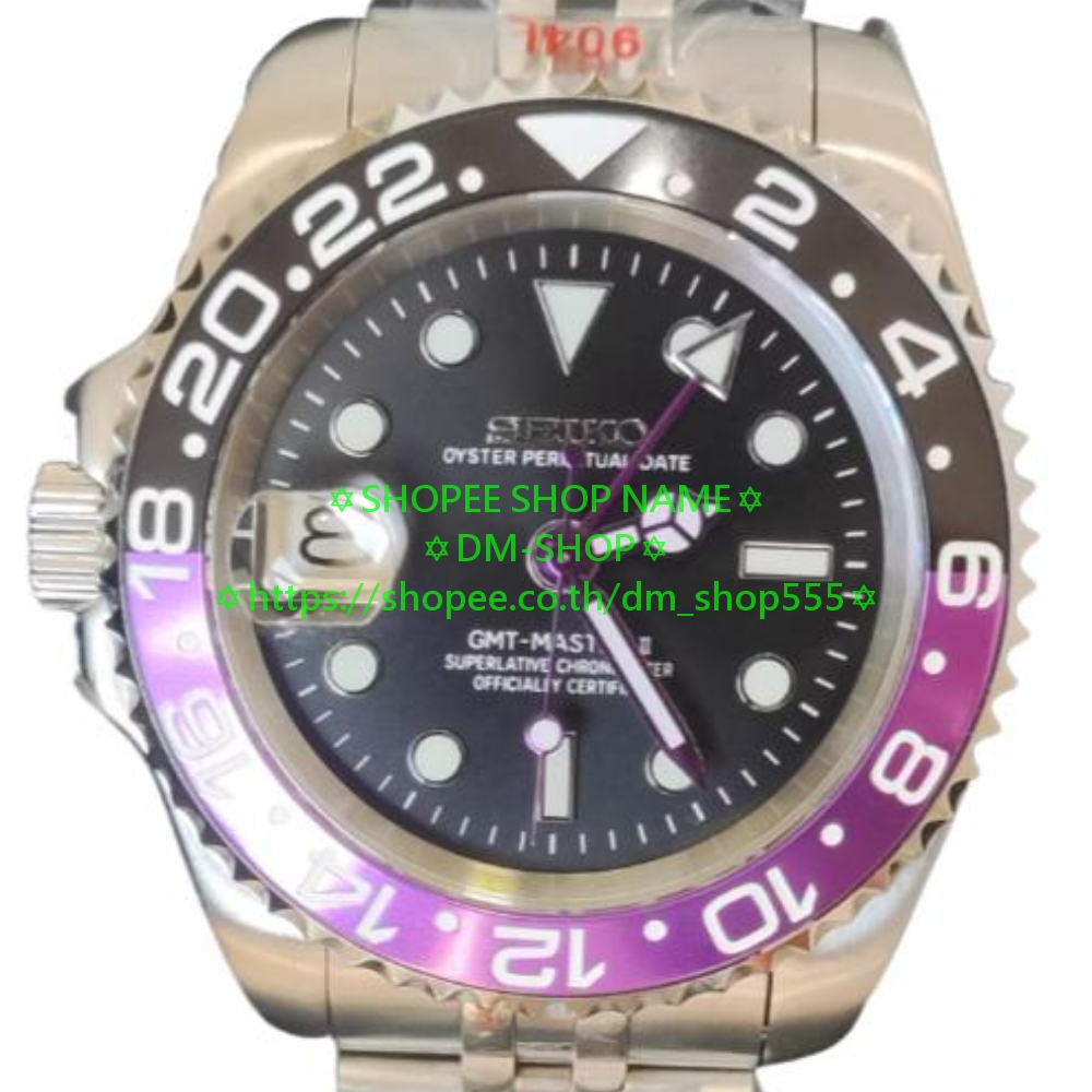 dm-shop-นาฬิกา-ออโตเมติก-seiko-40mm-nh34-ชุดแต่งดัดแปลง-นาฬิกา-วัสดุสแตนเลส-คุณภาพดี-watch-ของขวัญวันเ-วันวาเลนไทน์กิด