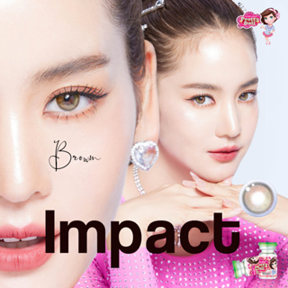 (COD)คอนแทคเลนส์รุ่น “Impact" แบรนด์Prettydoll เพิ่มตาสวยเปล่งประกาย สไตล์ คุณโบว์ เมลดา สายตาปกติถึง -6.00 *แถมตลับฟรี